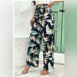 Pineapple Tropical Print wrap gaucho Peru Pants size M